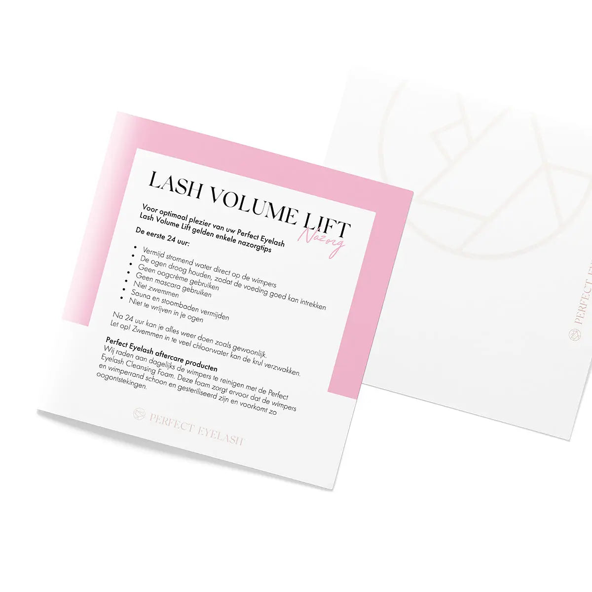 Aftercare Notes Lash Volume Lift