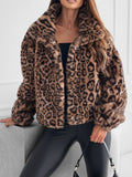 Leopard Faux Fur Cropped Jacket
