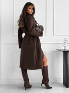 Claire – langer Mantel mit Gürtel