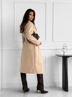 Claire – langer Mantel mit Gürtel