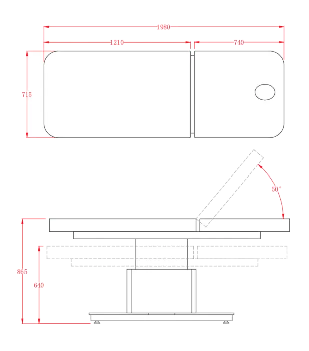 Electric Treatment Table Pink