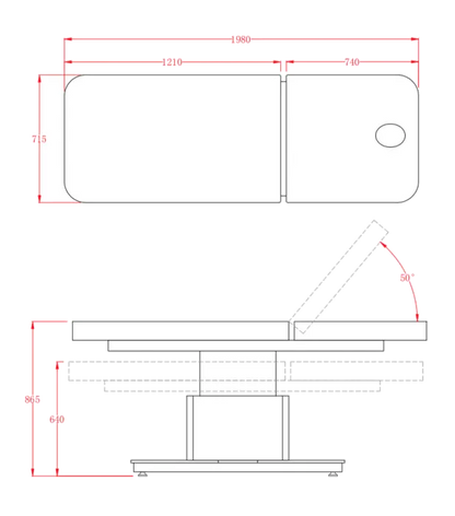 Electric Treatment Table Pink