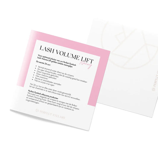 Aftercare Notes Lash Volume Lift
