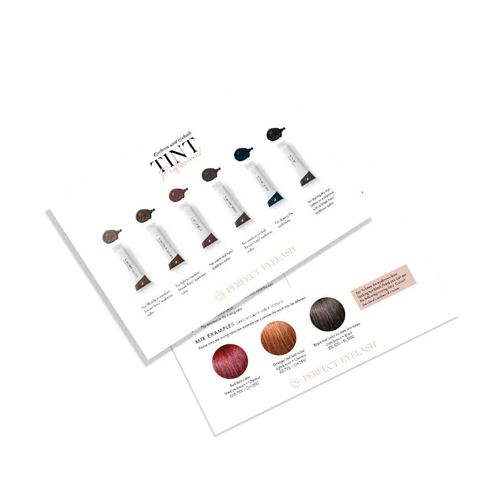 Hybrid Brow & Lash Tint Color Chart