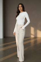 Backless Top Mila – Slim Fit Longsleeve met Open Rug